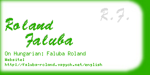 roland faluba business card